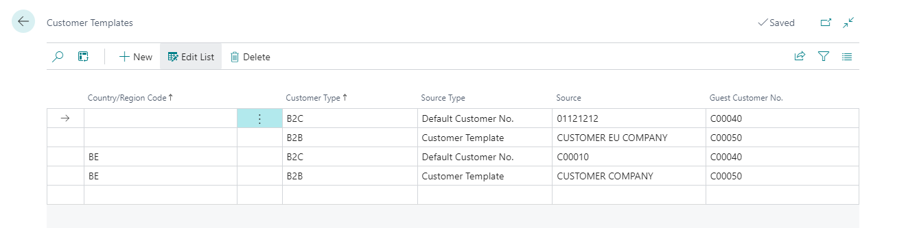 Customer Templates