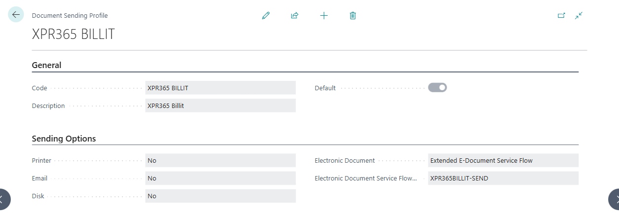 Document Sending Profile
