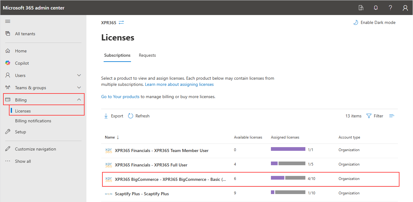Microsoft 365 admin center