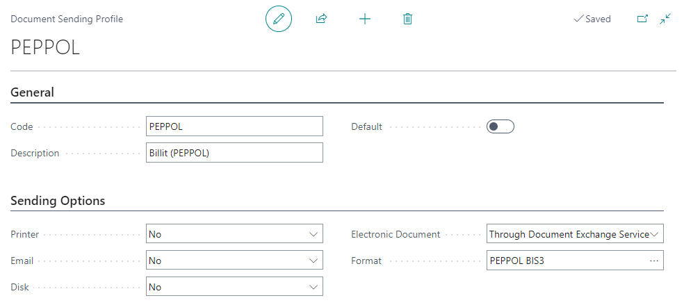 Document Sending Profile
